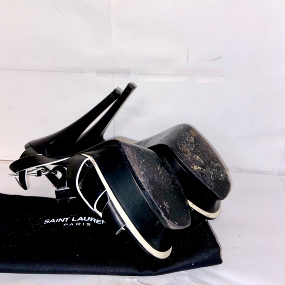 ❌SOLD❌Saint Laurent TRIBUTE 105* Black Platform Sandal - Picture 8 of 8